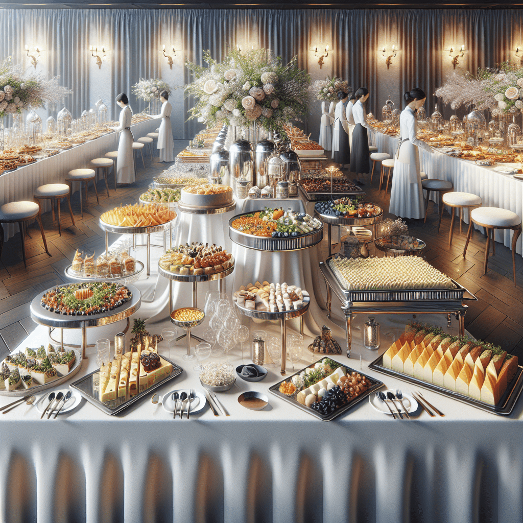 Cómo organizar un buffet elegante y bien estructurado