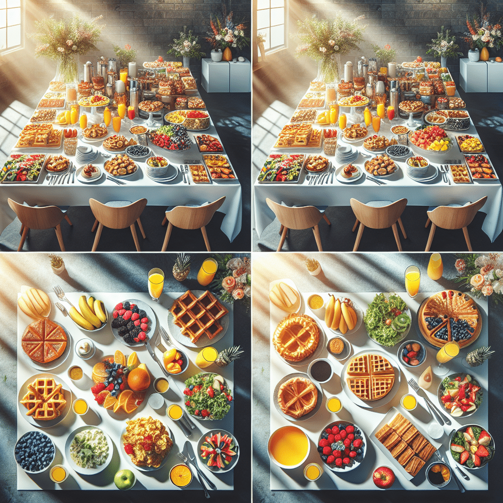 Opciones de catering para brunchs empresariales y sociales