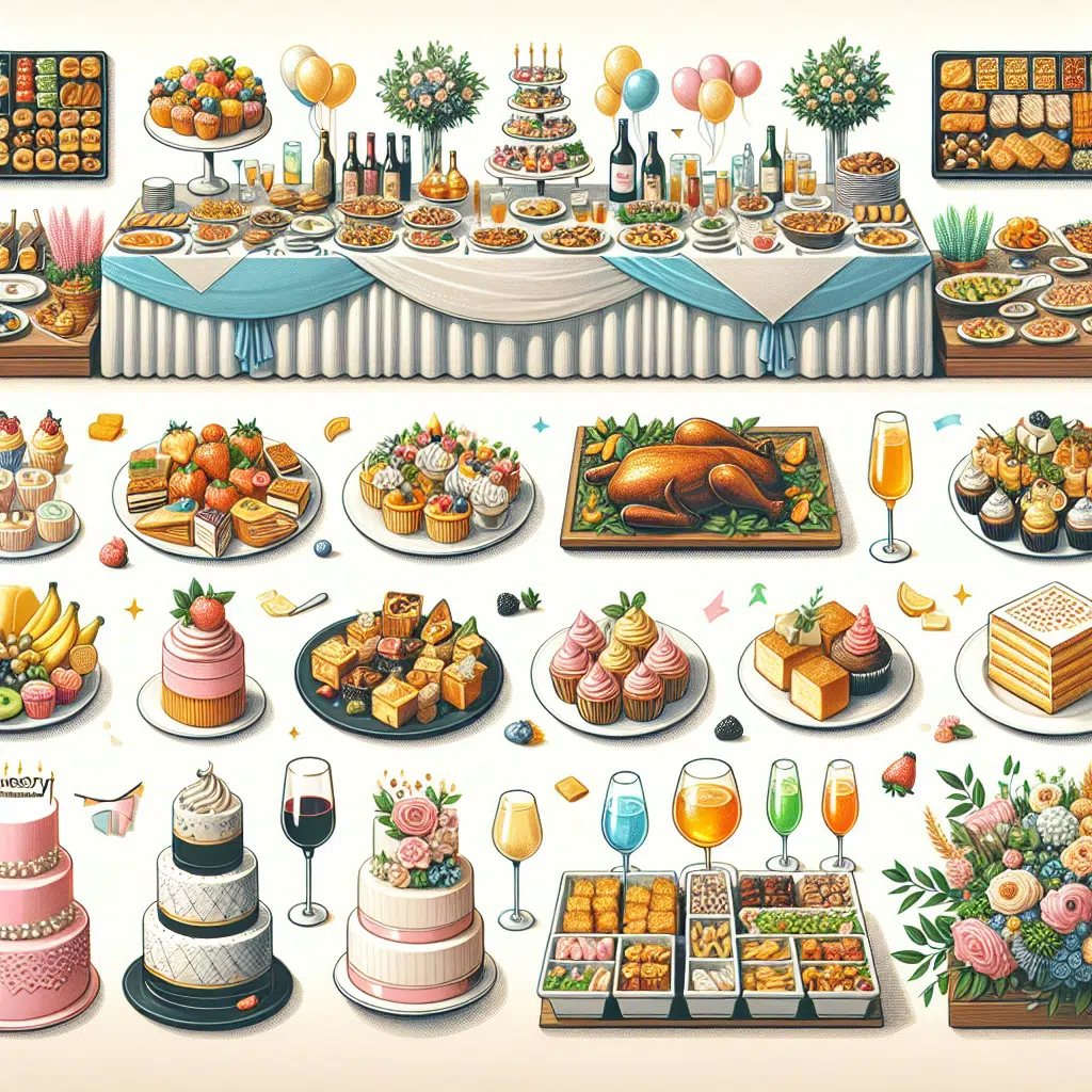 Opciones de catering para fiestas de aniversario