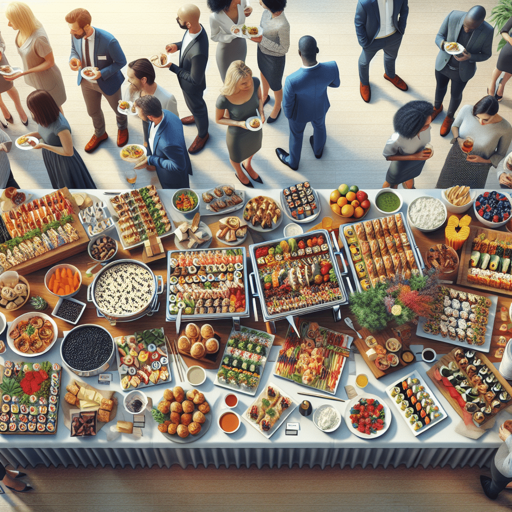 Opciones de catering para eventos de networking y coworking