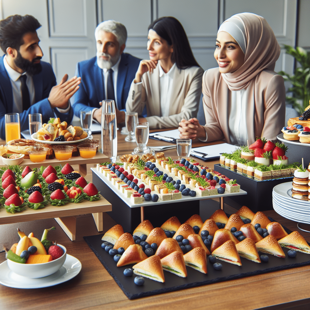 Opciones de catering para reuniones de negocios express