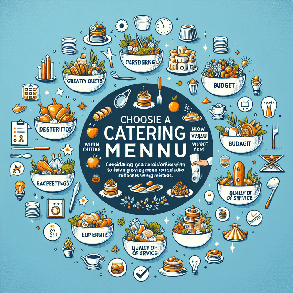 Consejos para elegir un menú de catering sin errores