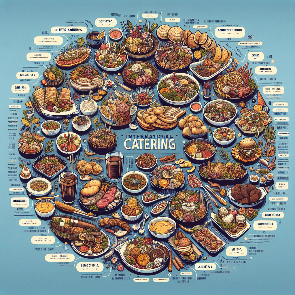 Cómo diseñar un menú de catering para clientes internacionales