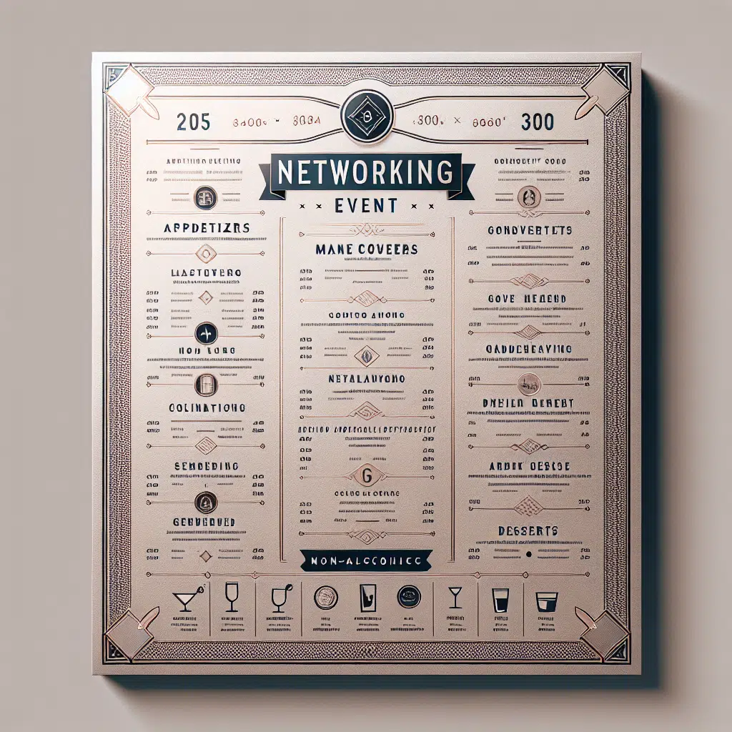 Cómo diseñar un menú para eventos de networking