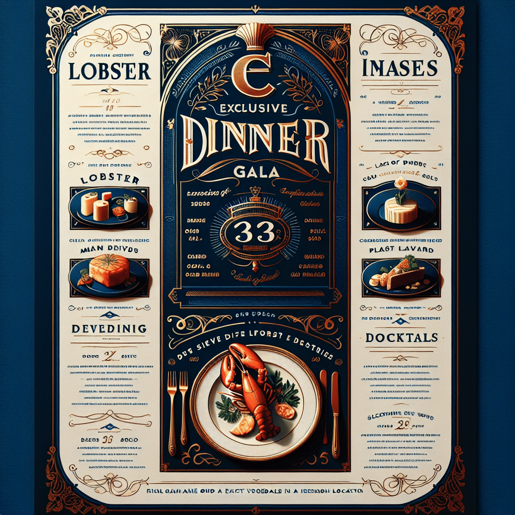 Cómo diseñar un menú exclusivo para una cena de gala