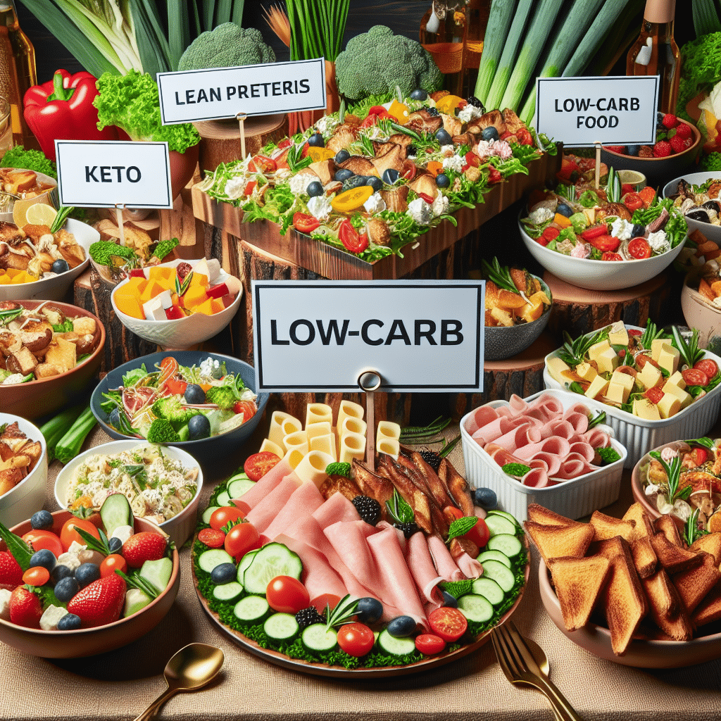 Opciones de menús keto y low-carb para eventos saludables