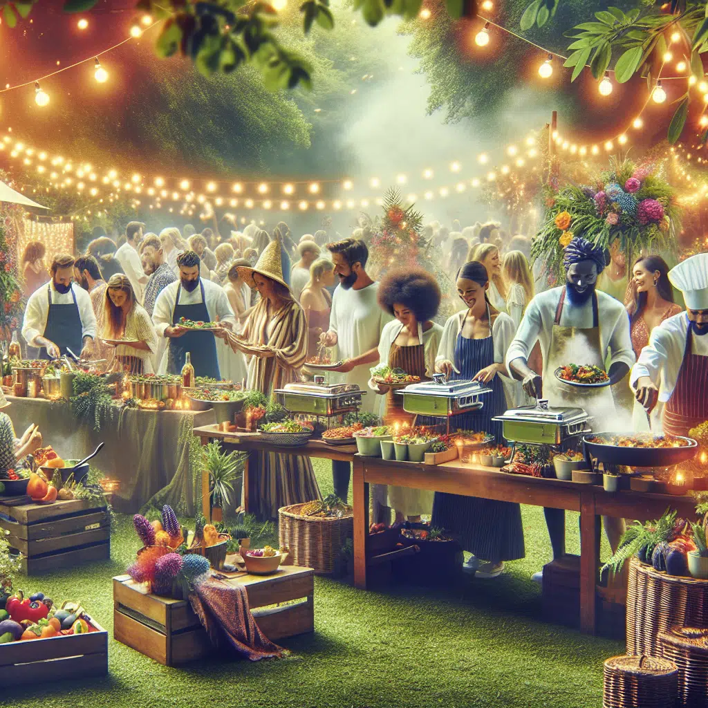 La magia del servicio de catering en eventos al aire libre