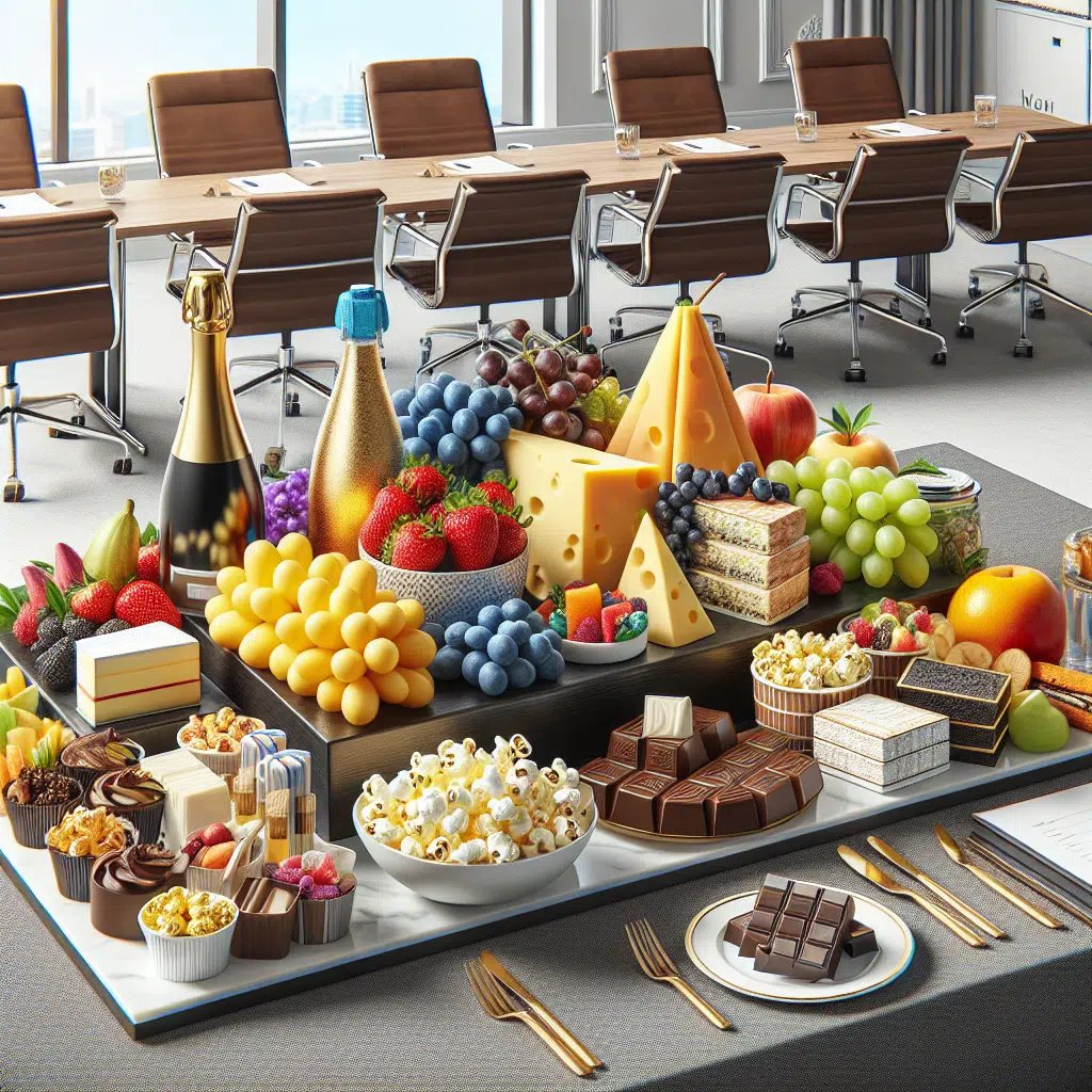 Los mejores snacks gourmet para reuniones de trabajo