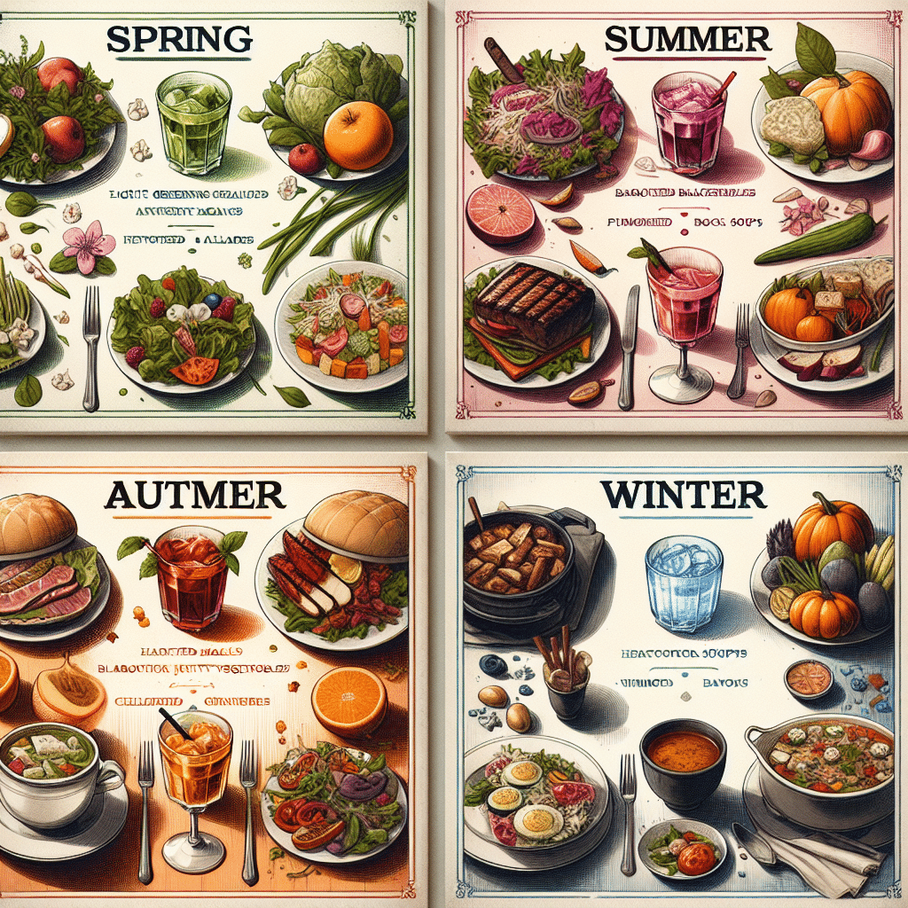 La influencia de la temporada en la selección de menús